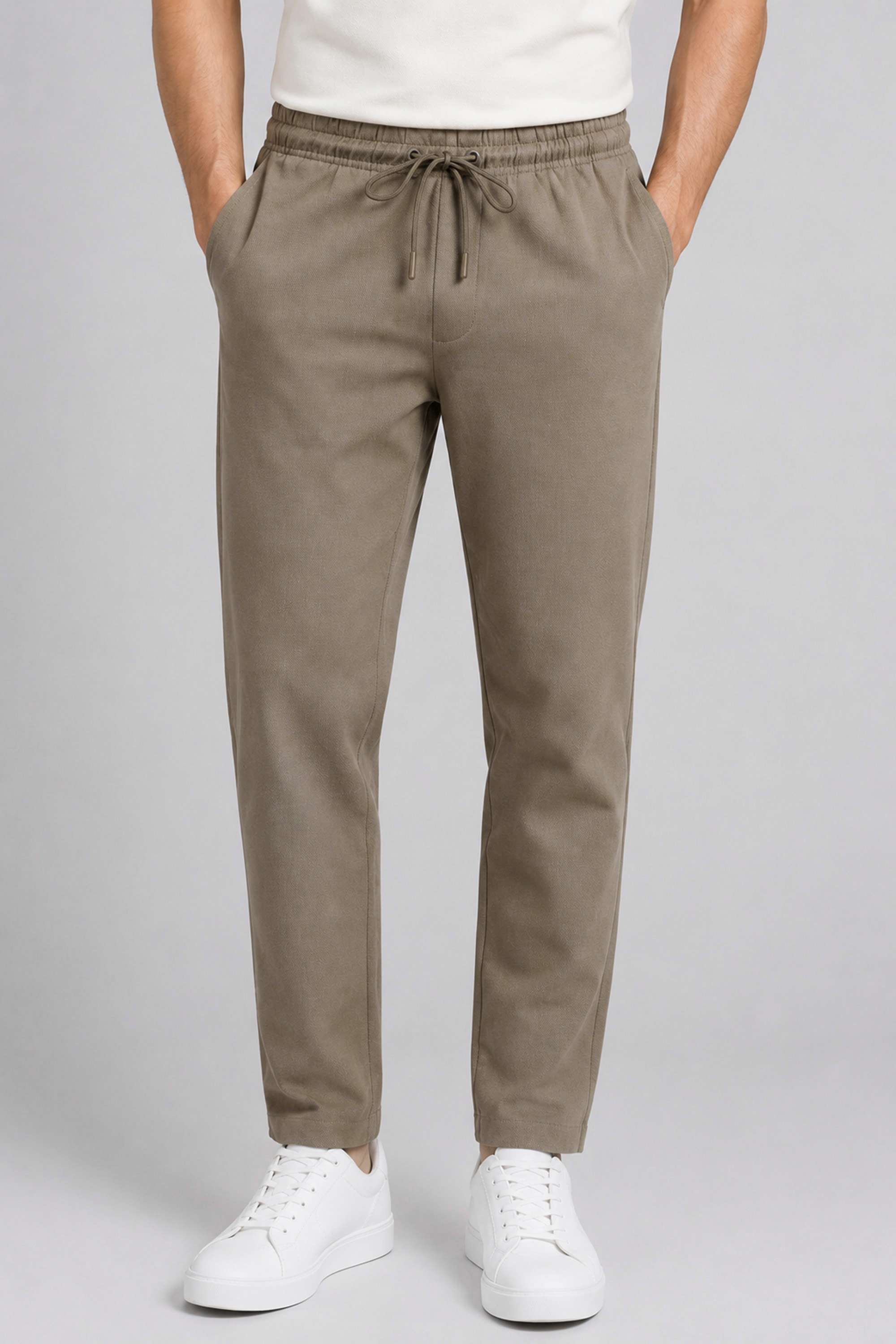 fratini Solid Blended Fabric Regular Fit Men's Trousers-picture-19