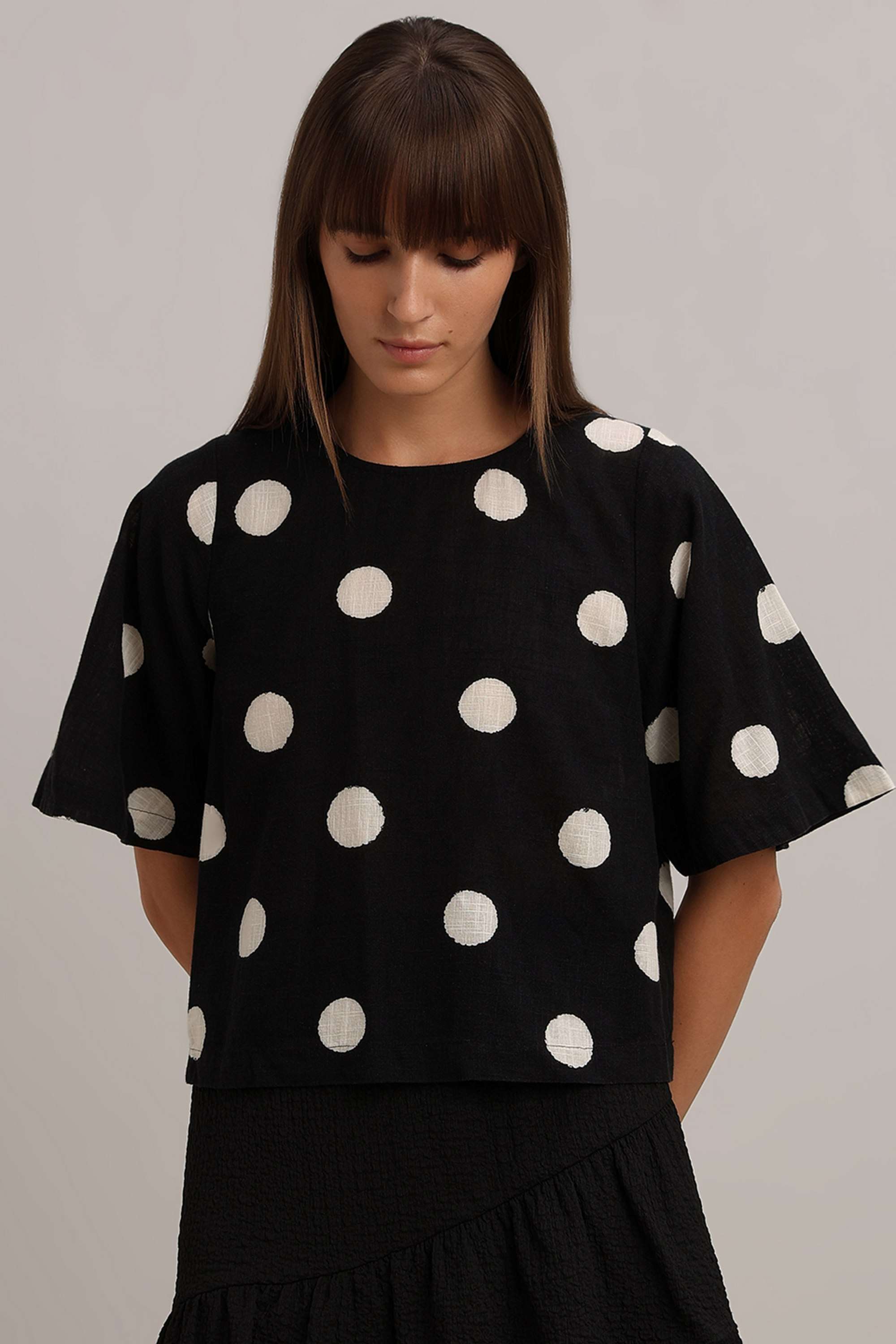 vero moda Polka Dots Blended Fabric Regular Fit Women's Top-picture-38