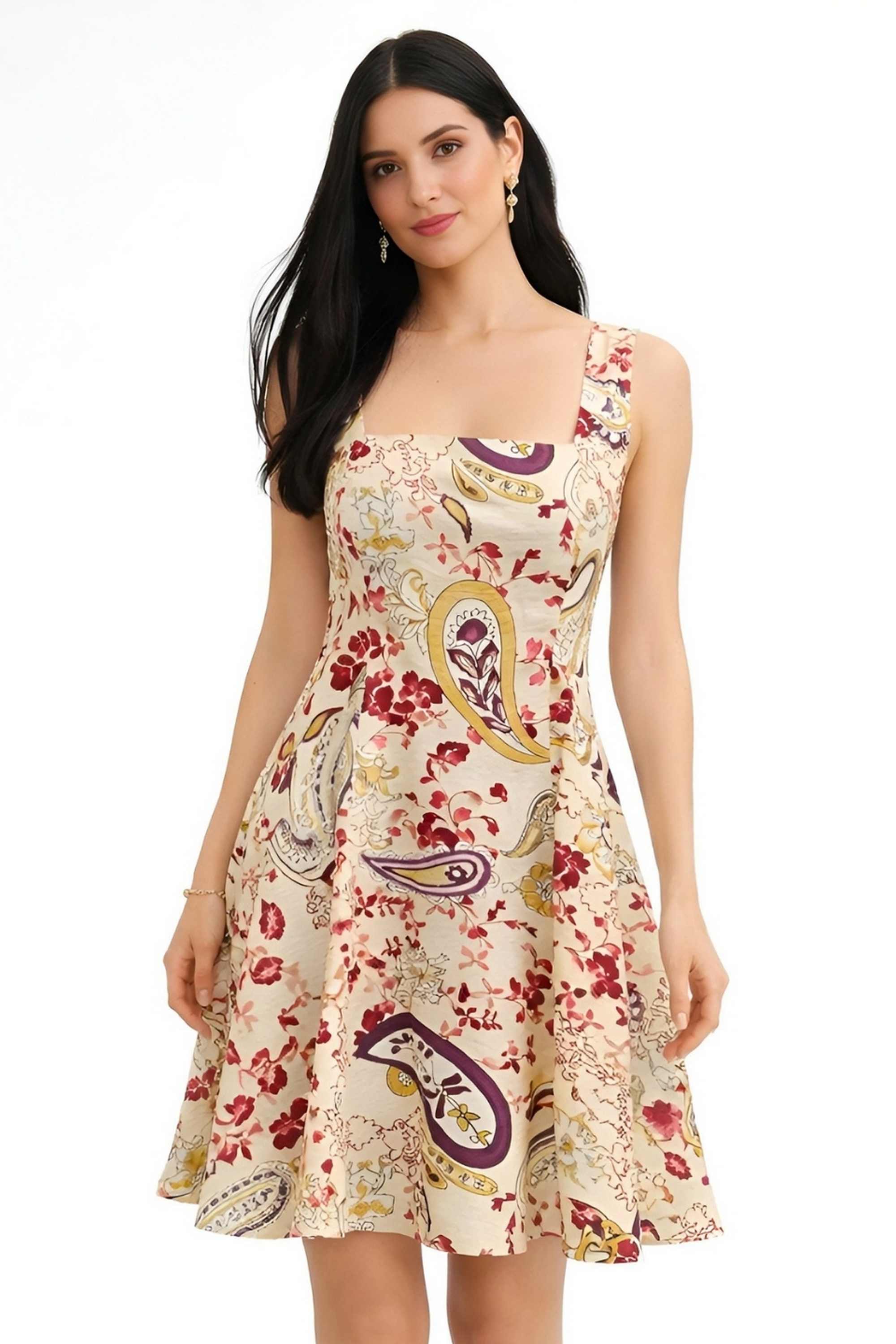 zink london Printed Blended Fabric Regular Fit Women's Dress-picture-14