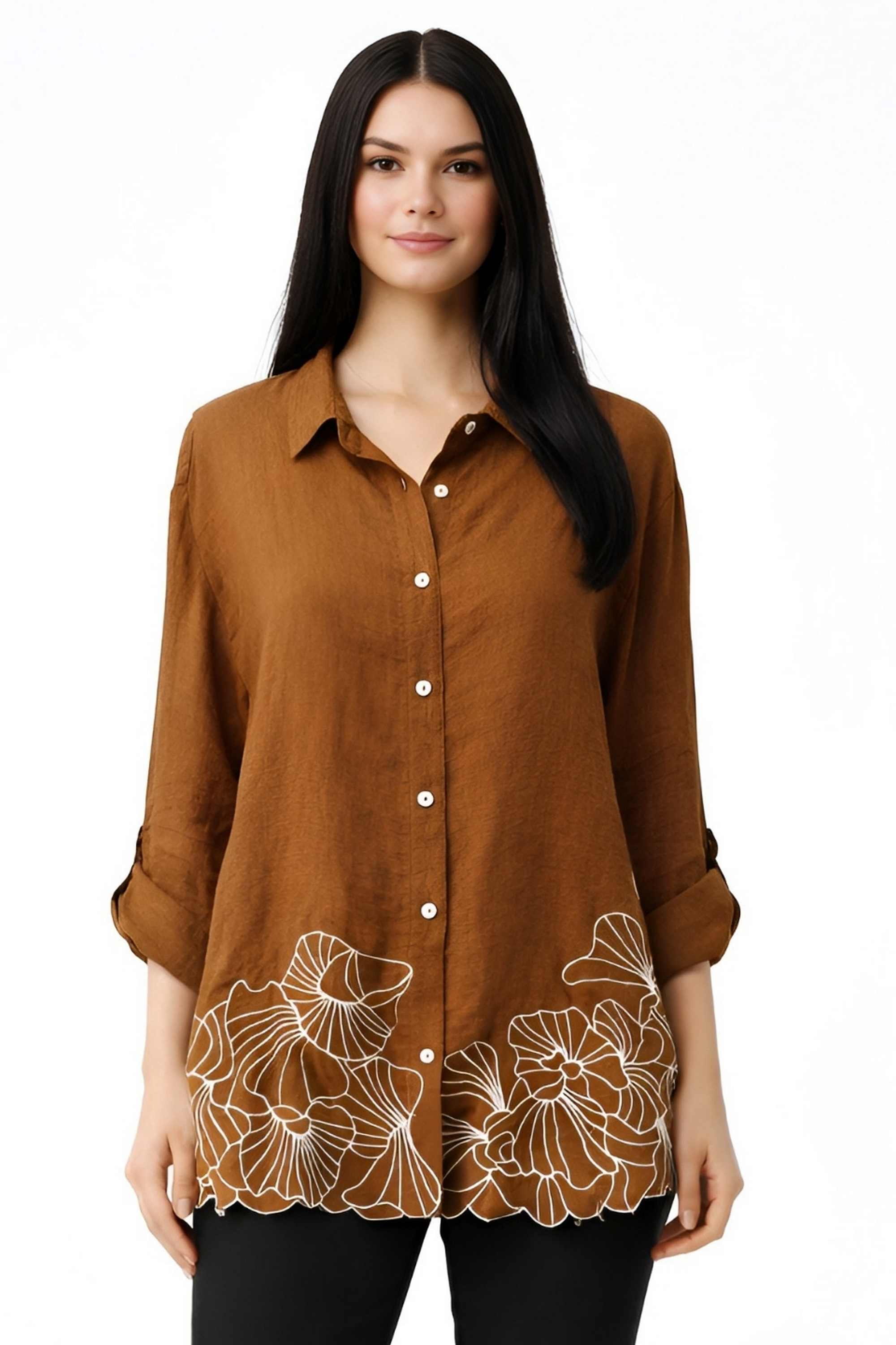 zink london Embroidered Blended Fabric Regular Fit Women's Top-picture-24