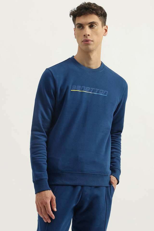 Solid-Cotton-Regular-Fit-Men-s-Sweatshirt