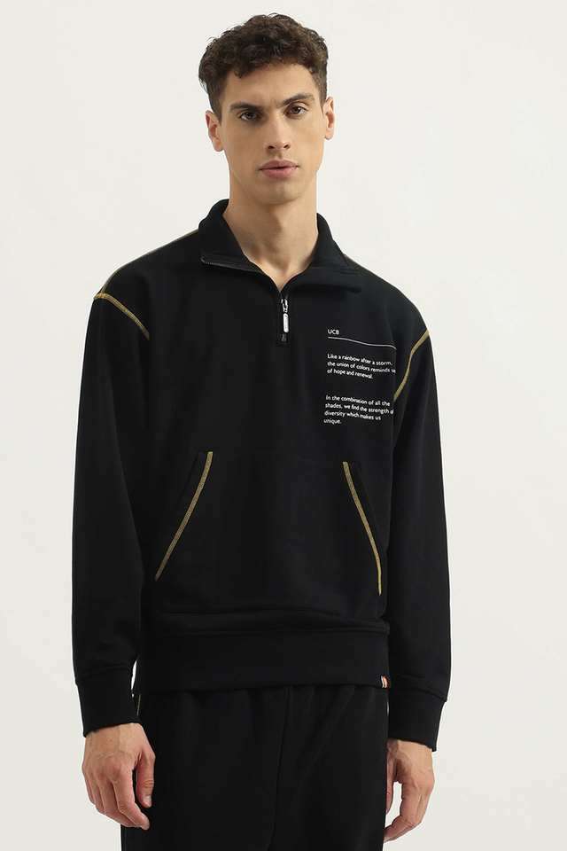 Solid-Cotton-Polo-Men-s-Sweatshirt