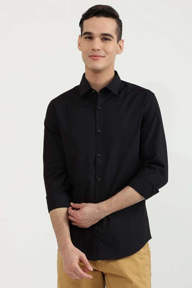 Solid-Cotton-Slim-Fit-Men-s-Casual-Shirt