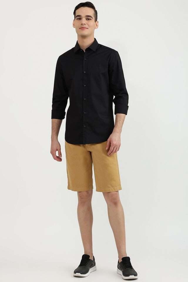 Solid-Cotton-Slim-Fit-Men-s-Casual-Shirt