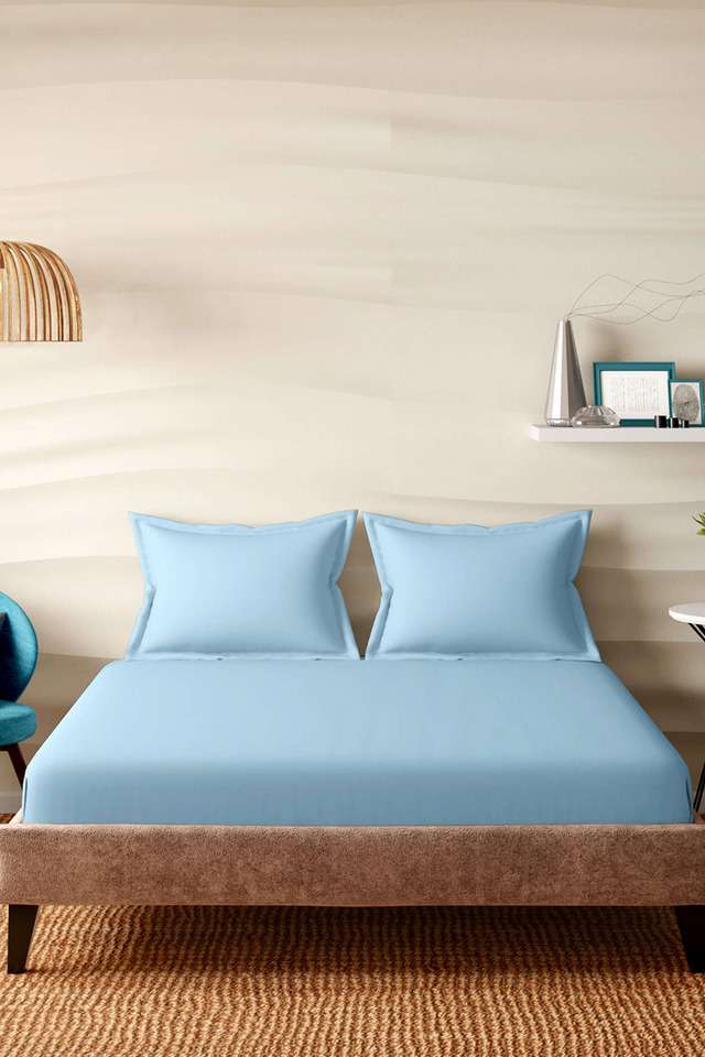 Blue-Color-Super-King-Size-Bedsheet