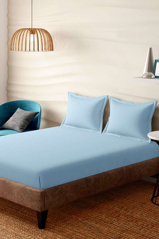 Blue-Color-Super-King-Size-Bedsheet