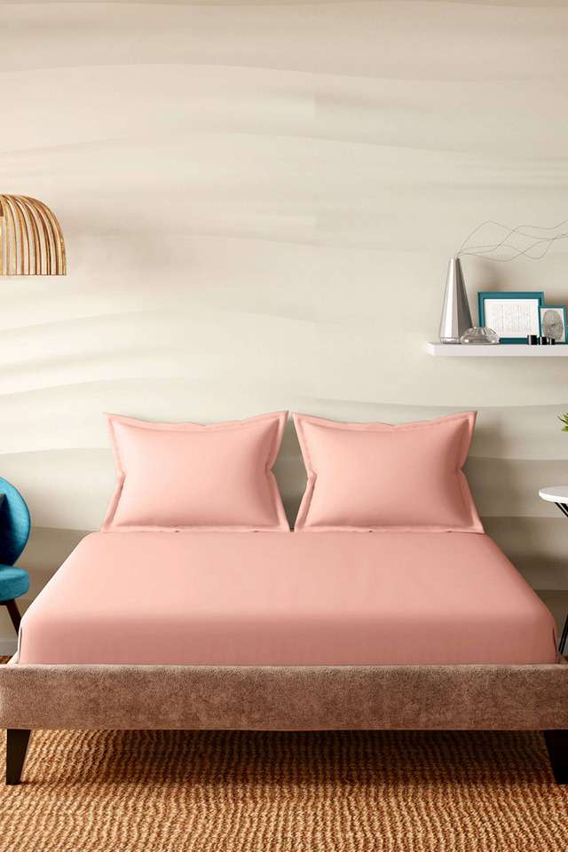 Peach-Color-Super-King-Size-Bedsheet