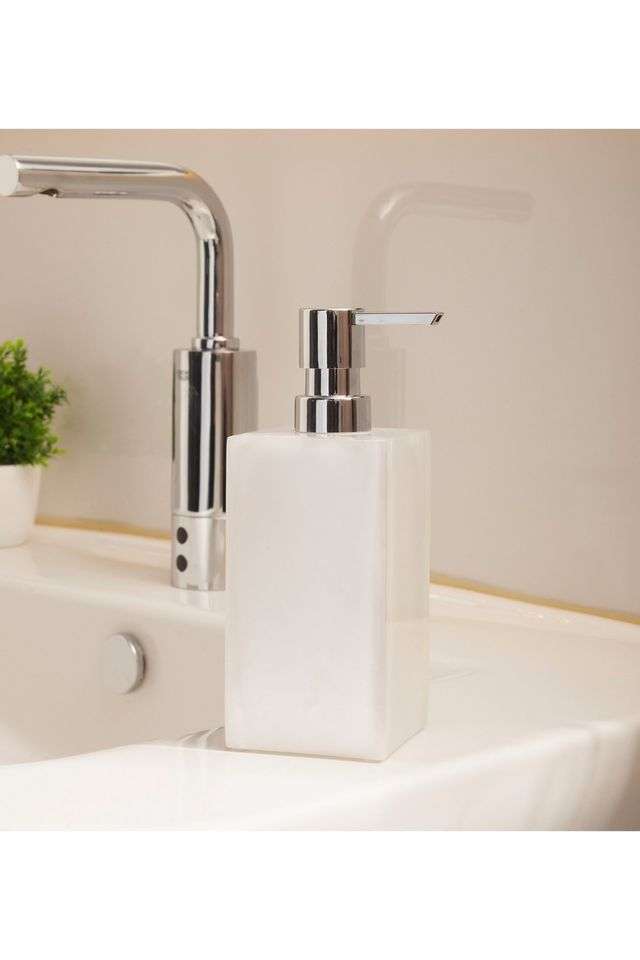 Polyresin-Soap-Dispenser-for-Bathroom-&-Kitchen -White
