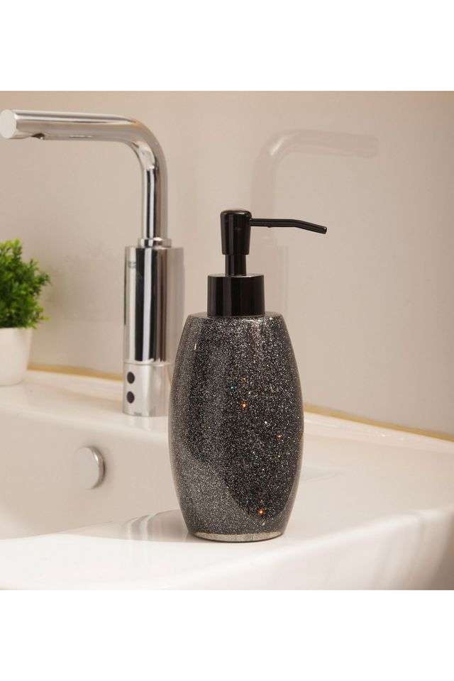 Polyresin-Soap-Dispenser-for-Bathroom-&-Kitchen -Black
