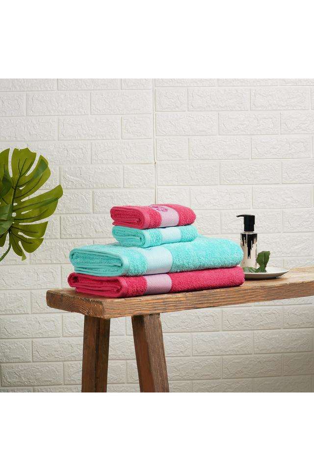 Aurum-Cotton-Super-Absorbent-Rapture-Rose-Bath-Towels---Pack-of-4