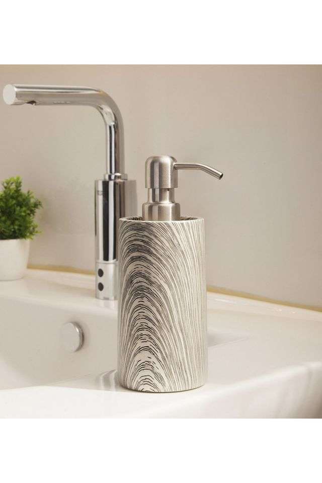 Polyresin-Soap-Dispenser-for-Bathroom-&-Kitchen -Grey-&-Beige