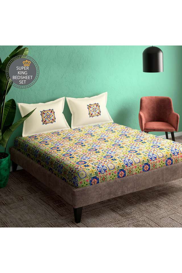Ceramica-Cotton-1-Double-Bedsheet-With-2-Pillow-Covers