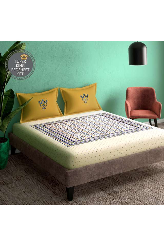Ceramica-Cotton-1-Double-Bedsheet-With-2-Pillow-Covers
