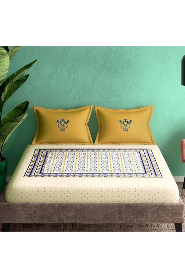 Ceramica-Cotton-1-Double-Bedsheet-With-2-Pillow-Covers