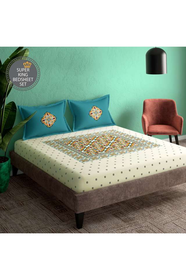 Ceramica-Cotton-1-Double-Bedsheet-With-2-Pillow-Covers