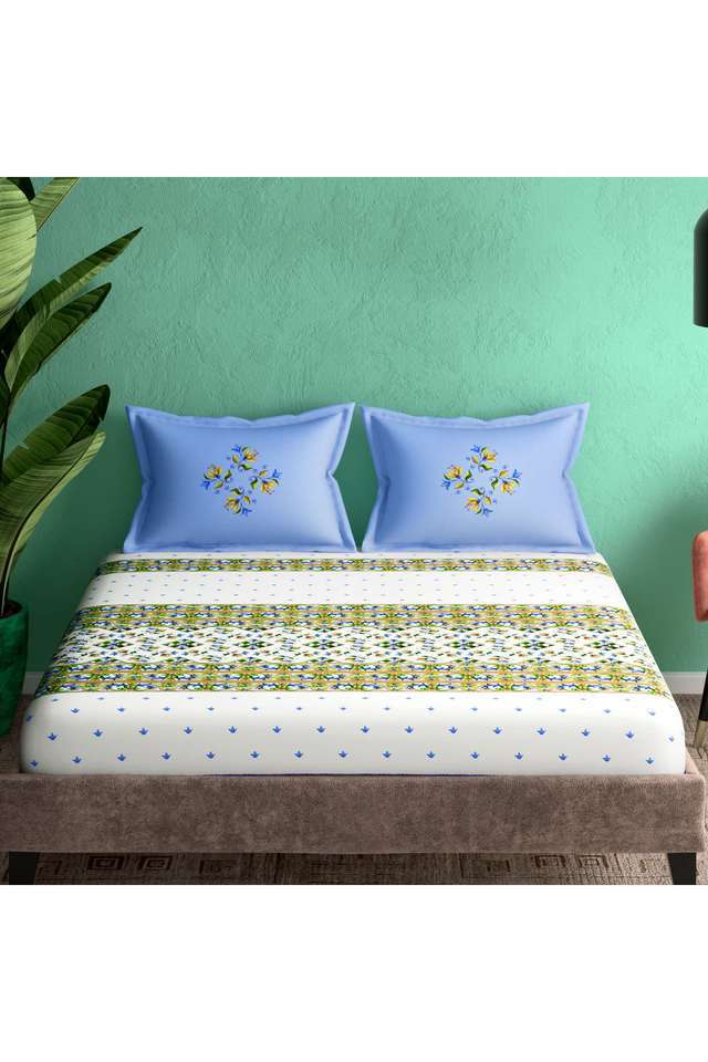 Ceramica-Cotton-1-Double-Bedsheet-With-2-Pillow-Covers
