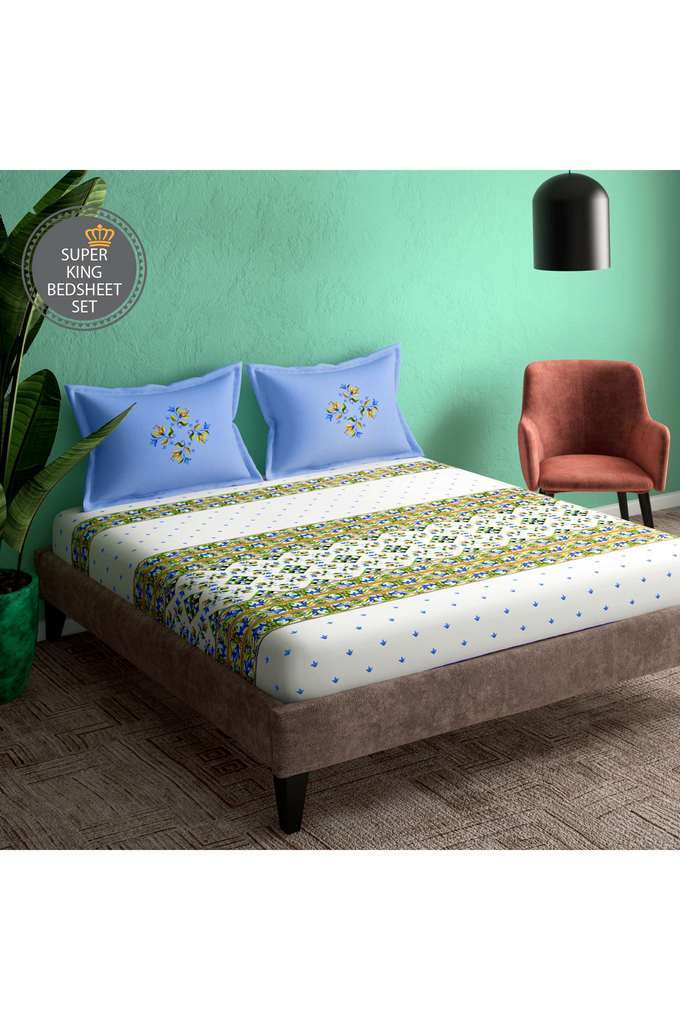 Ceramica-Cotton-1-Double-Bedsheet-With-2-Pillow-Covers