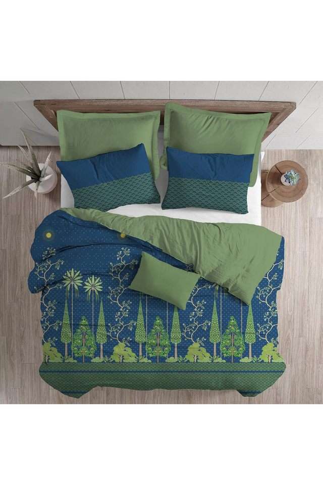 Classic-Folklores-Printed-210-TC-Cotton-Double-Bedsheet-&-2-Pillow-Covers