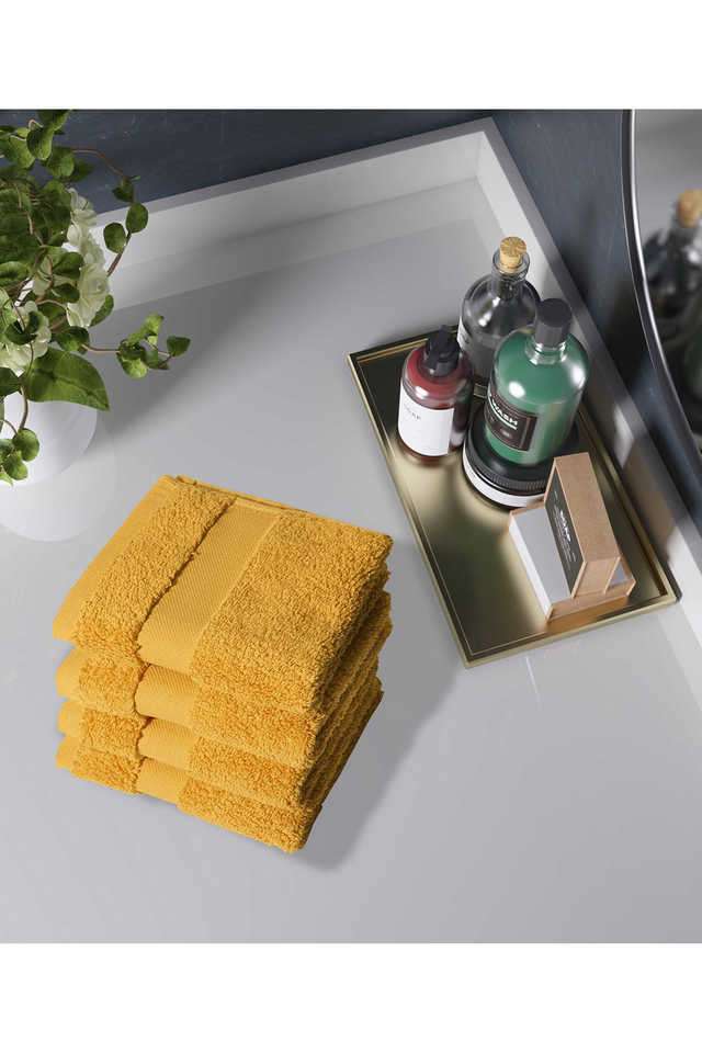 Cloud-Ochre-Color-Face-Towel