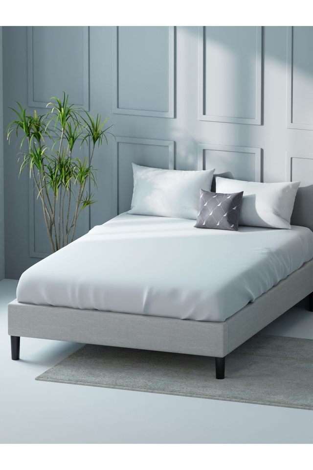 Super-Soft-100--Cotton-Xl-King-Size-Bedsheet-With-2-Pillow-Covers--3Pc-Set-(Compass-400)-Solid-White
