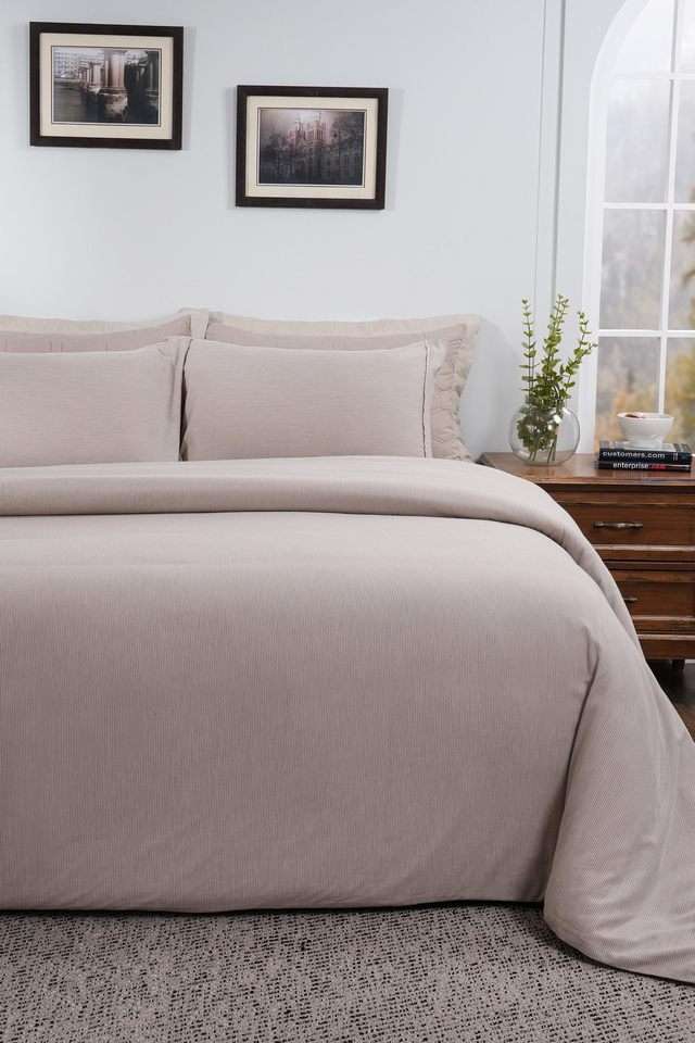Pin-Stripe-Beige-King-Duvet-Cover-with-Pillow-Case