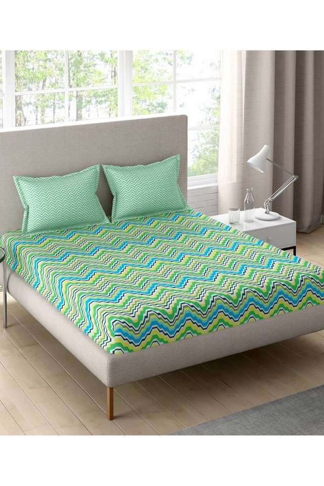 Celestine-Cotton-Printed-Double-Double-Bedsheet-With-2-Pillow-Covers