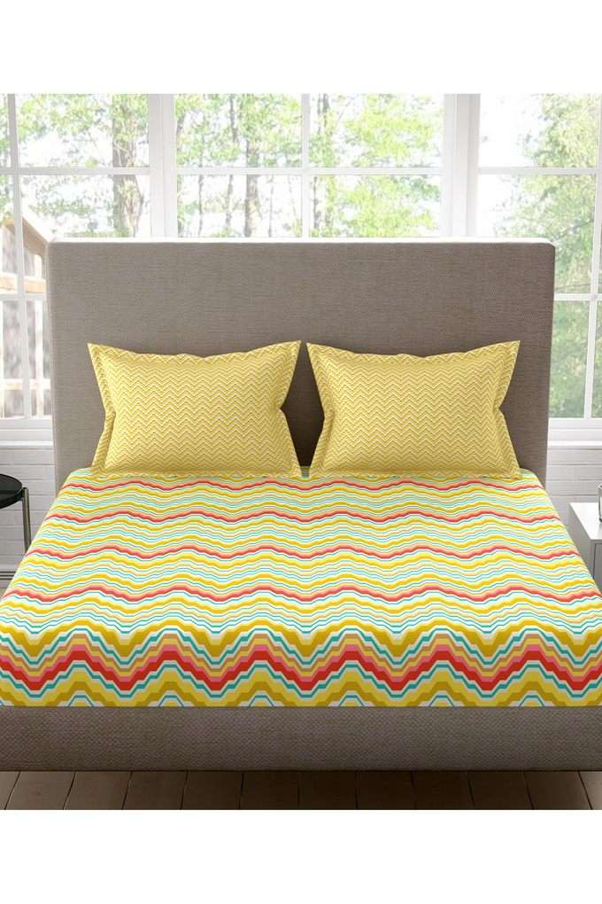 Celestine-Cotton-Printed-Double-Double-Bedsheet-With-2-Pillow-Covers