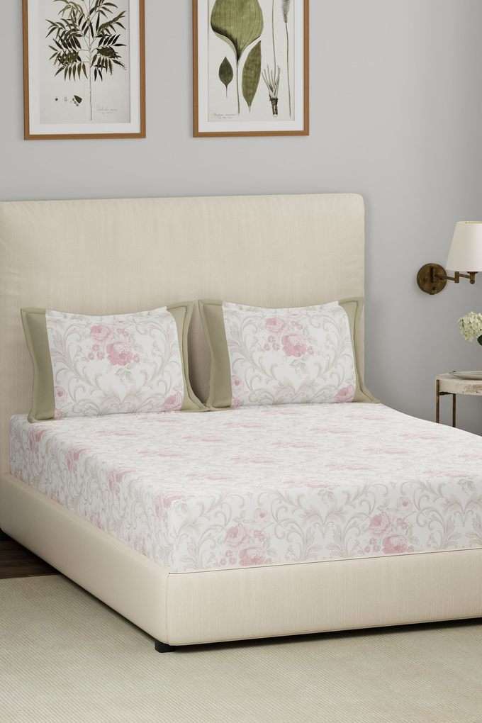 Eclectic-Garden-Allie-Red-Double-Bed-Sheet-with-Pillow-Case