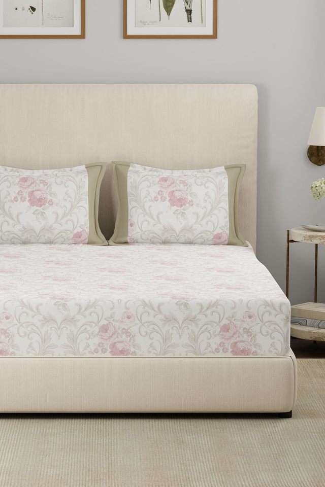 Eclectic-Garden-Allie-Red-Double-Bed-Sheet-with-Pillow-Case
