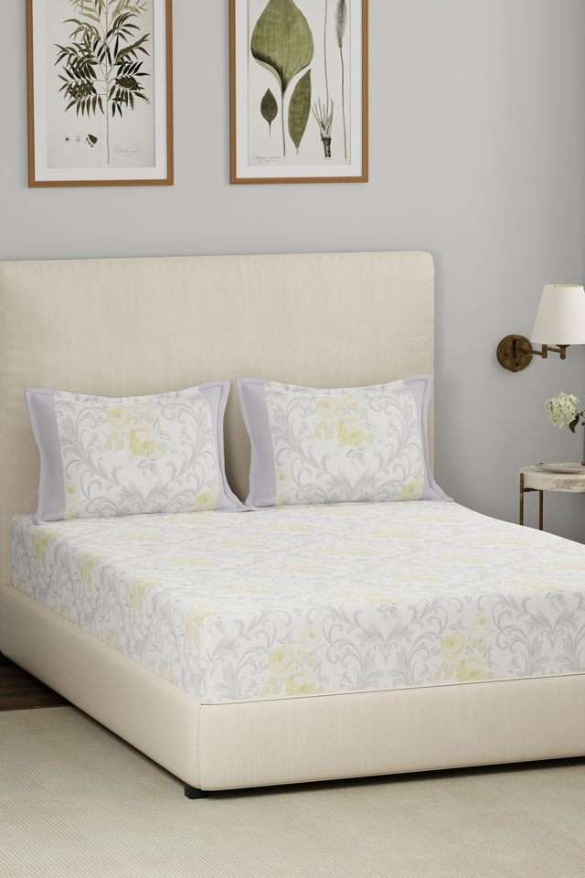 Eclectic-Garden-Allie-Yellow-King-Bed-Sheet-with-Pillow-Case