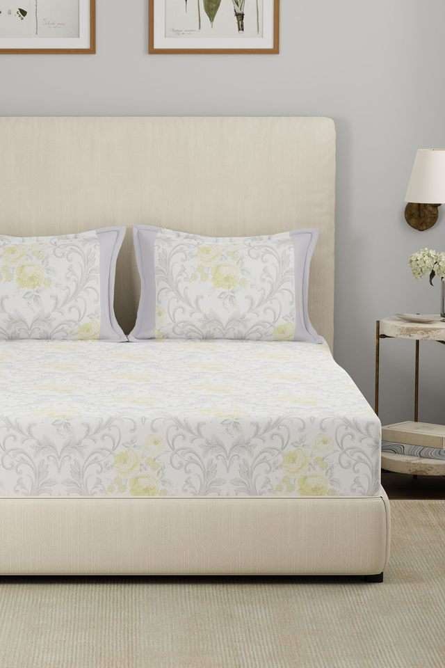 Eclectic-Garden-Allie-Yellow-King-Bed-Sheet-with-Pillow-Case