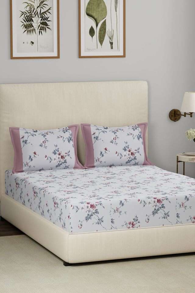 Eclectic-Garden-Florate-Red-Double-Bed-Sheet-with-Pillow-Case