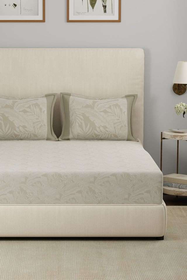 Eclectic-Garden-Tropical-Beige-King-Bed-Sheet-with-Pillow-Case