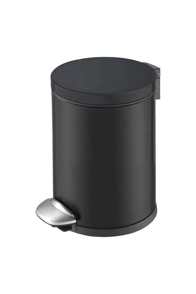 Fingerprint-Resistant-Round-Peddle-Dustbin -3-Ltr -Black