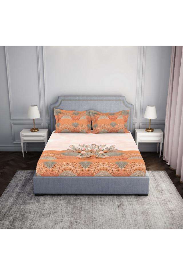 Floral-Cotton-Viscose-138-TC-Safe-for-Skin-Double-Bedsheet-with-2-Pillow-Covers