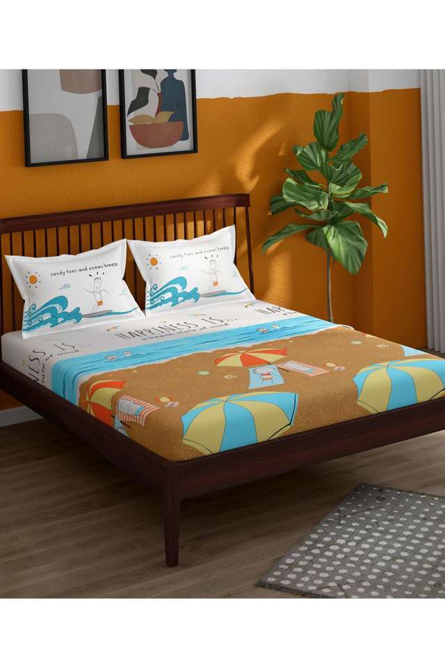 Happiness-Is-Cotton-1-Double-Bedsheet-With-2-Pillow-Covers