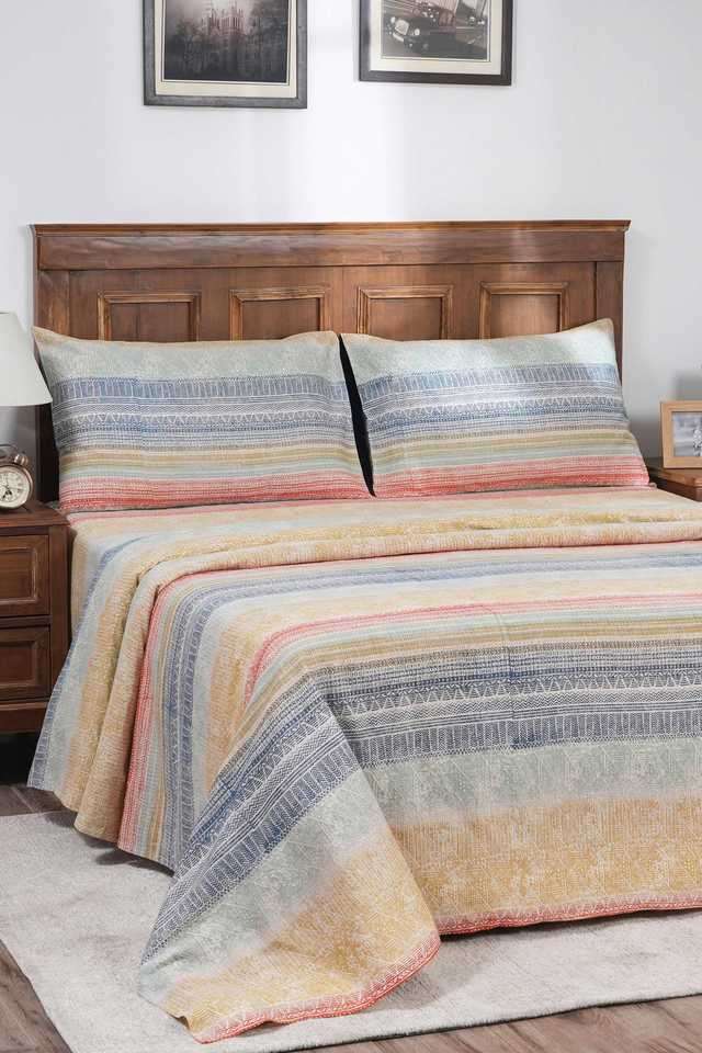 Indigenous-Artisan-Double-Bed-Sheet-with-Pillow-Case-108x90-Inch