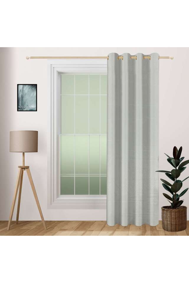 Cream-Ethnic-Motif-100--Blackout-Polyester-embossed-Jacquard-J&B-Door-Curtain