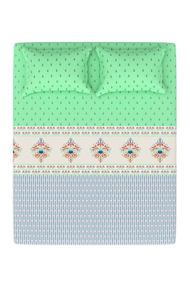 Lavender-Cotton-Printed-Super-King-Double-Bedsheet-With-2-Pillow-Covers