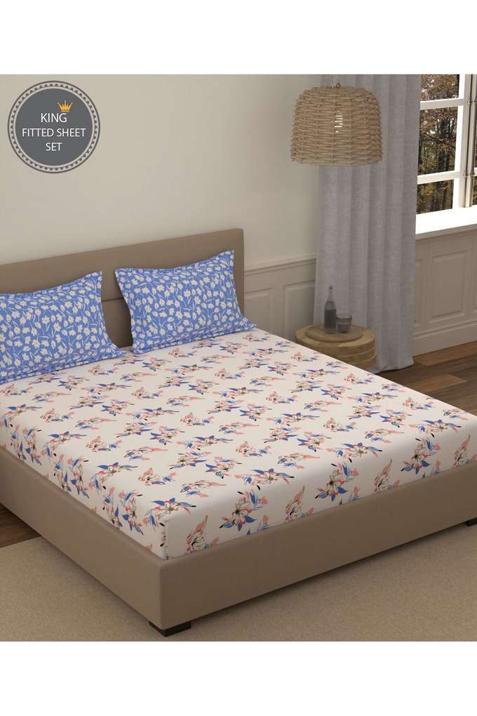 Morning-Glory-King-Size-Fitted-Sheet