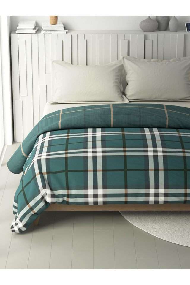100--Premium-Cotton-Fabric-Comforter-For-All-Weather--1pc-Double-(ocean-view)-checks-green