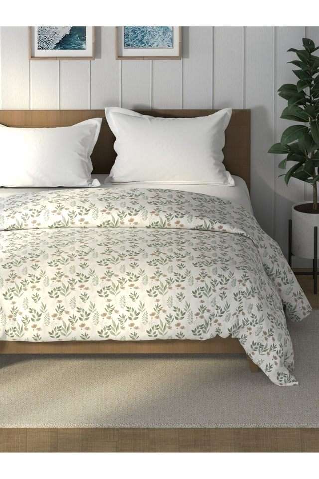 Super-Soft-100--Cotton-Fabric-Comforter-For-All-Weather--1Pc-Double-Size-(Raymarine)-Floral-Fairgreen