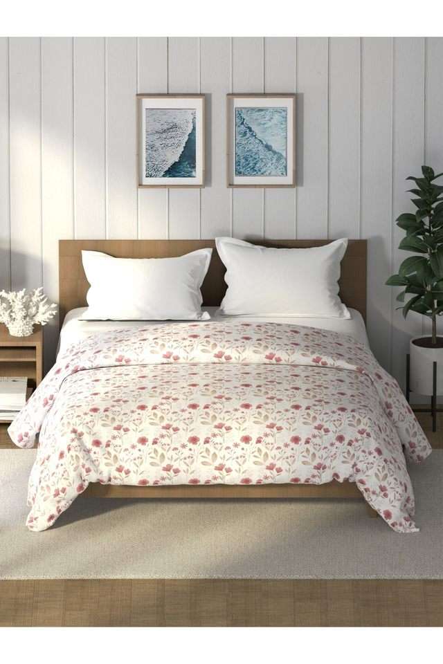 Super-Soft-100--Cotton-Fabric-Comforter-For-All-Weather--1Pc-Double-Size-(Raymarine)-Floral-Bikingred