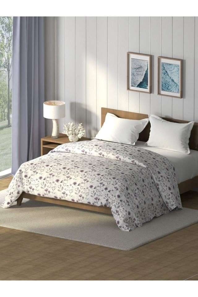 Super-Soft-100--Cotton-Fabric-Comforter-For-All-Weather--1Pc-Double-Size-(Raymarine)-Floral-Lavendar