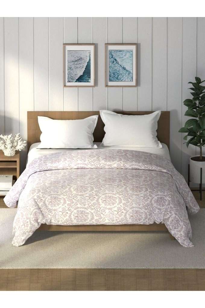 Super-Soft-100--Cotton-Fabric-Comforter-For-All-Weather--1Pc-Double-Size-(Raymarine)-Floral-Lavendar