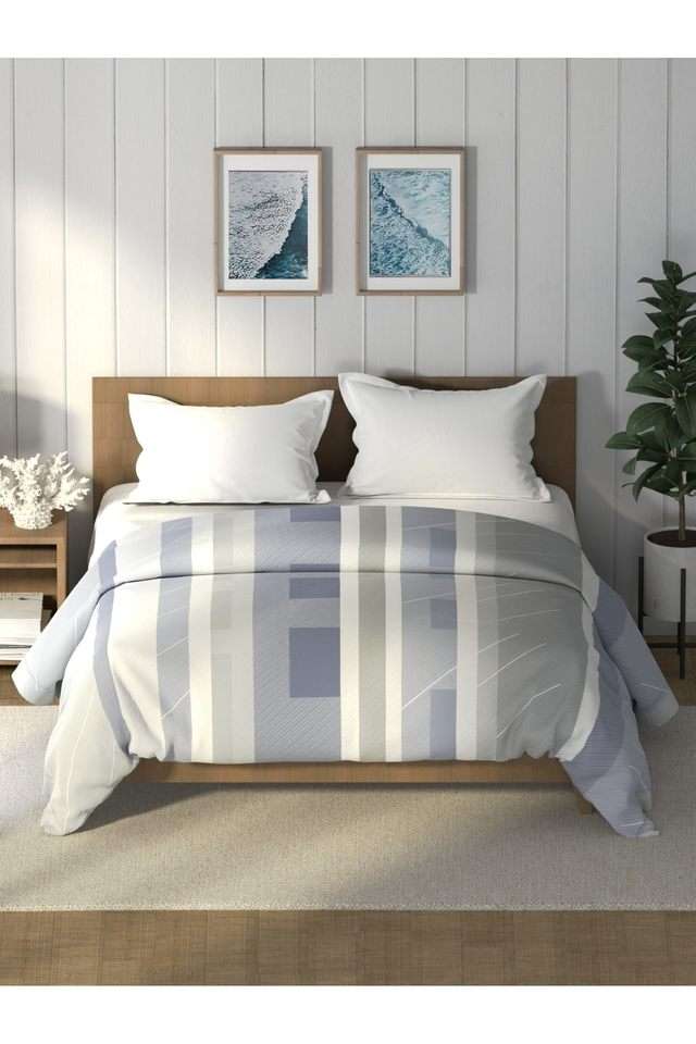 Super-Soft-100--Cotton-Fabric-Comforter-For-All-Weather--1Pc-Double-Size-(Raymarine)-Geometric-Blue