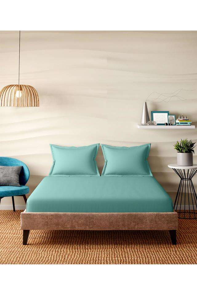 Shades-Cotton-Printed-Fitted-Sheet-with-2-Pillow-Covers