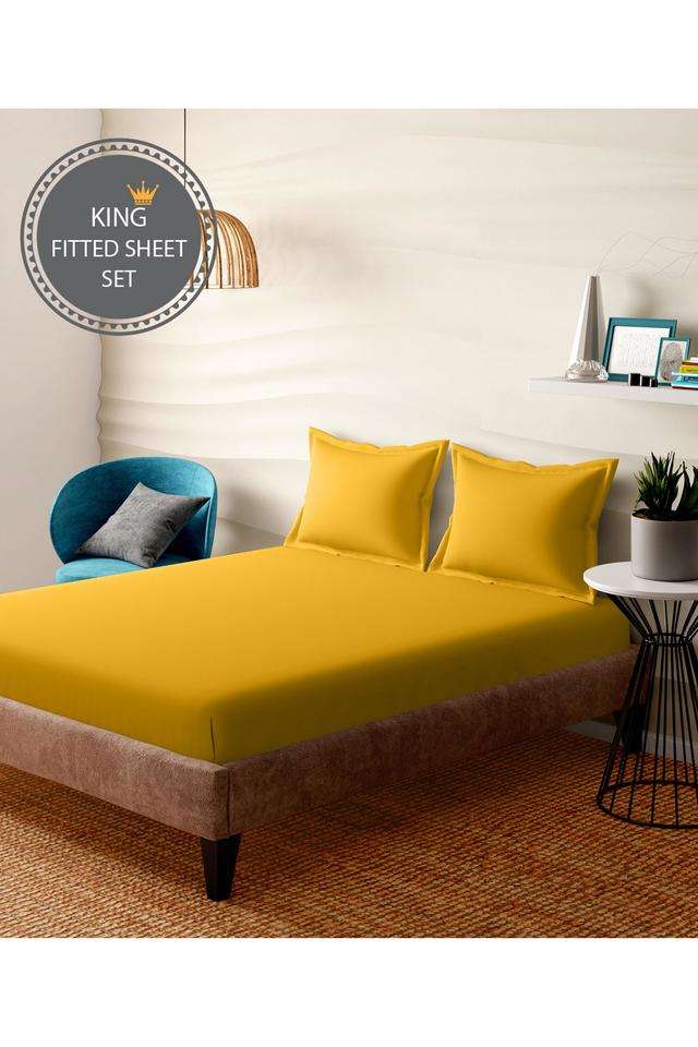 Shades-Cotton-Printed-Fitted-Sheet-with-2-Pillow-Covers