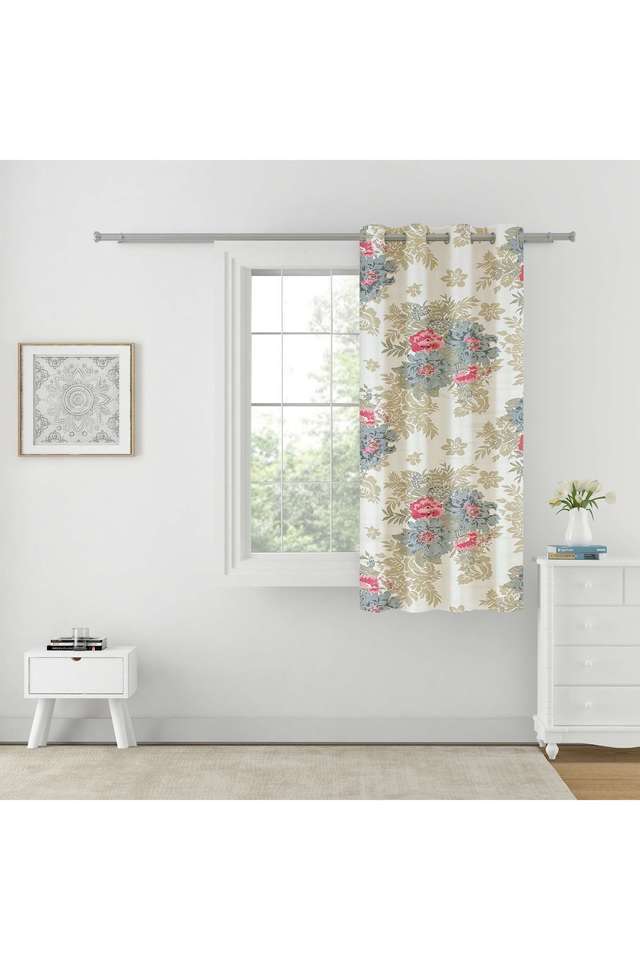 Pink-&-Cream-Floral-80--Blackout-Polyester-Plain-Weave-Sigma-Window-Curtain
