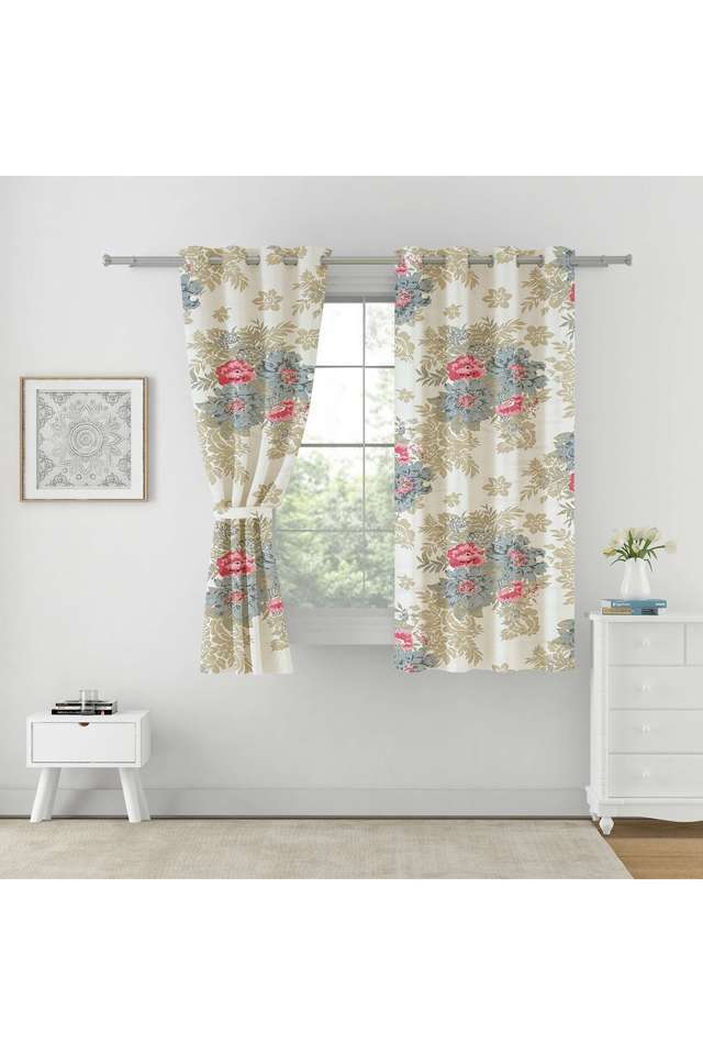 Pink-&-Cream-Floral-80--Blackout-Polyester-Plain-Weave-Sigma-Window-Curtain